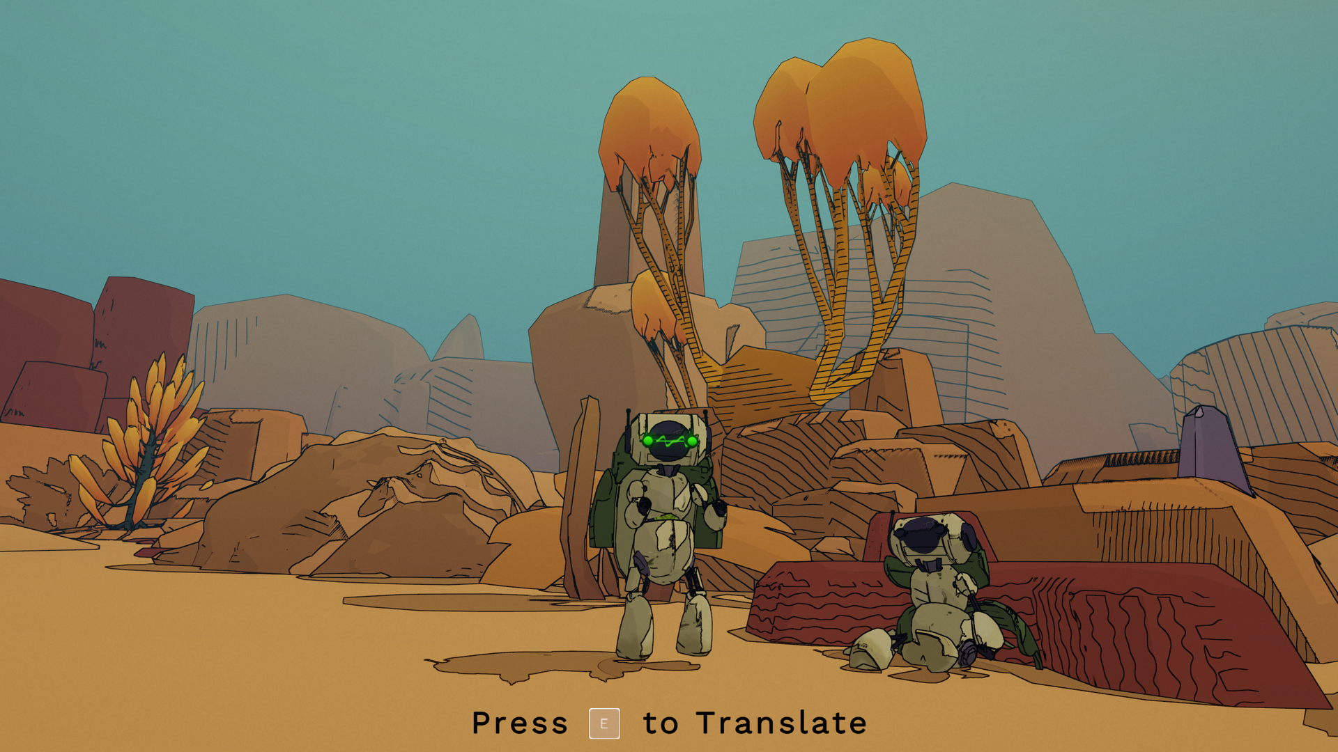 Clofens grazing among alien desert flora